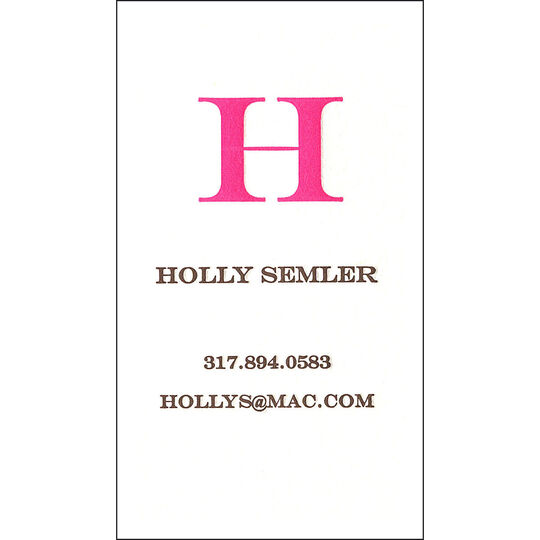 Semler Stately Initial Letterpress Calling Cards